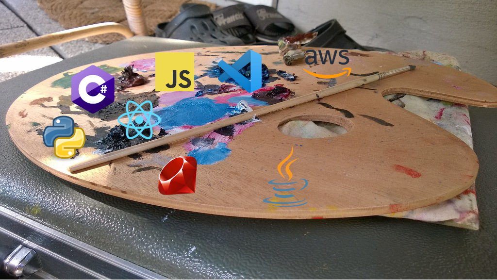 Color palette with programming languages